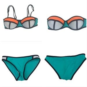 Color Block Bikini Womens Small 32B Push-Up